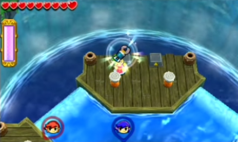 Tri Force Heroes Riverside Arena and Ice Cavern Arena Gameplay Footage